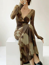 U-Ring Ombre Slim Dress